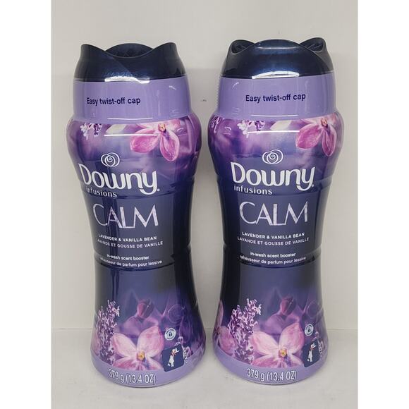 Downy Infusions Calm Laundry Booster Beads Lavender Vanilla Bean 13.4oz 2 Pack - Picture 1 of 2